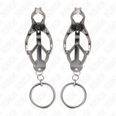 KINK - CLIPS PARA TELÉFONO PLATA CON JUNTA TÓRICA DE TRÉBOL JAPONÉS